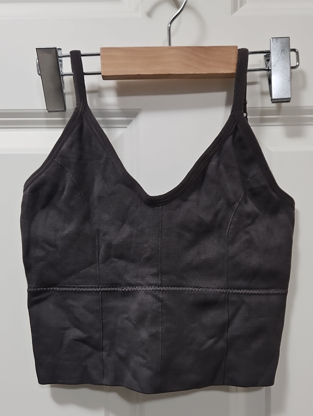 Briavia Women’s Dark Purple V-Neck Cropped Tank Top Size S/M